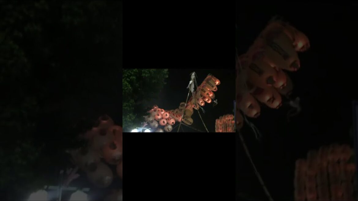 Lanterns Fall at Akita Kanto Festival 竿燈まつり #shorts Lanterns Fall at Akita Kanto Festival 竿燈まつり #shorts