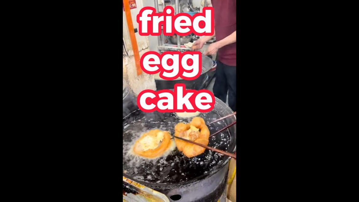 AMAZING STREET FOOD | Fried Egg Cake | #Shorts