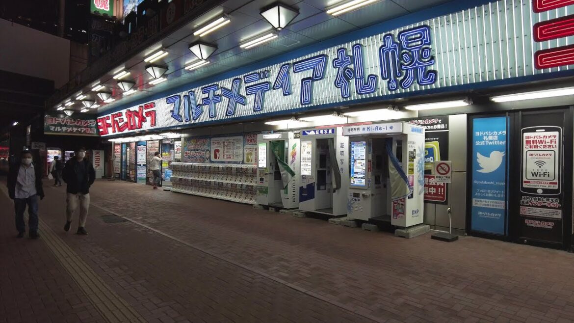 【4K】2022 日本 北海道 札幌 北区 札幌駅 高架下 付近 夜 散策【Binaural Audio】