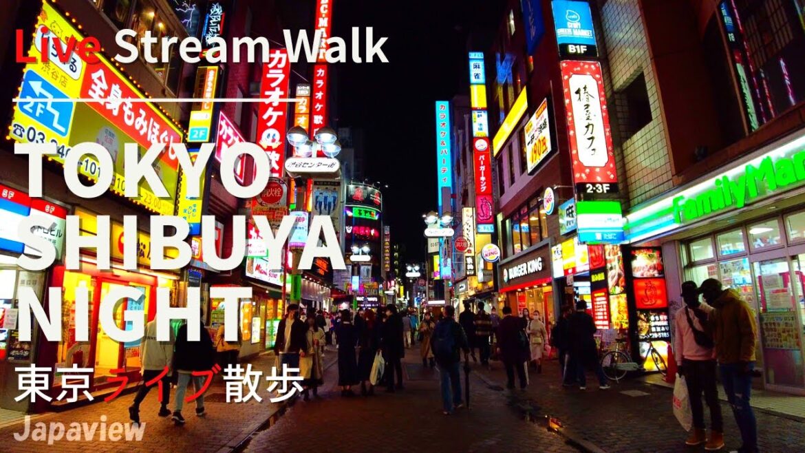 Live Night Tokyo walk in Shibuya  – Weekday Night in Tokyo, Japan. Live Night Tokyo walk in Shibuya  - Weekday Night in Tokyo, Japan.