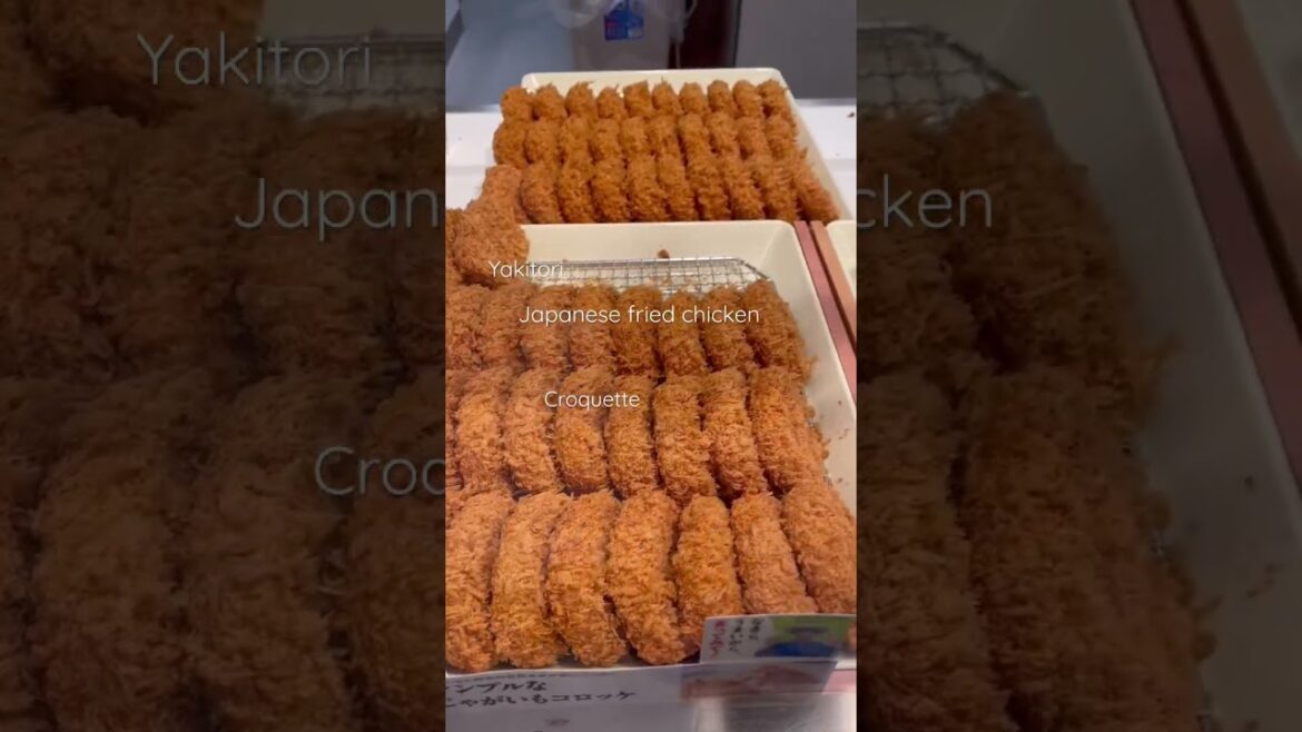 The basement of department stores in Osaka, Japan | Food market-Yakitori, Kara-age and croquettes
