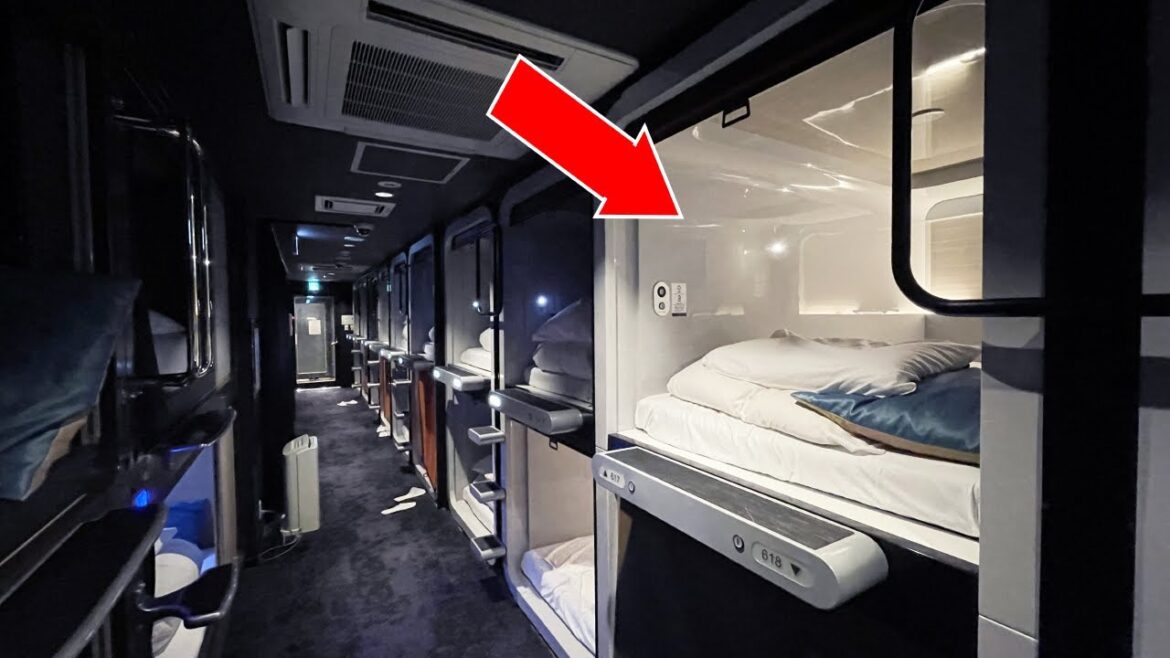 Capsule hotel in downtown Tokyo with sauna and free breakfast