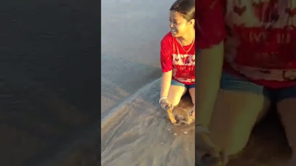 samundar me naha k or v hasin 🏖️@SubraPriya