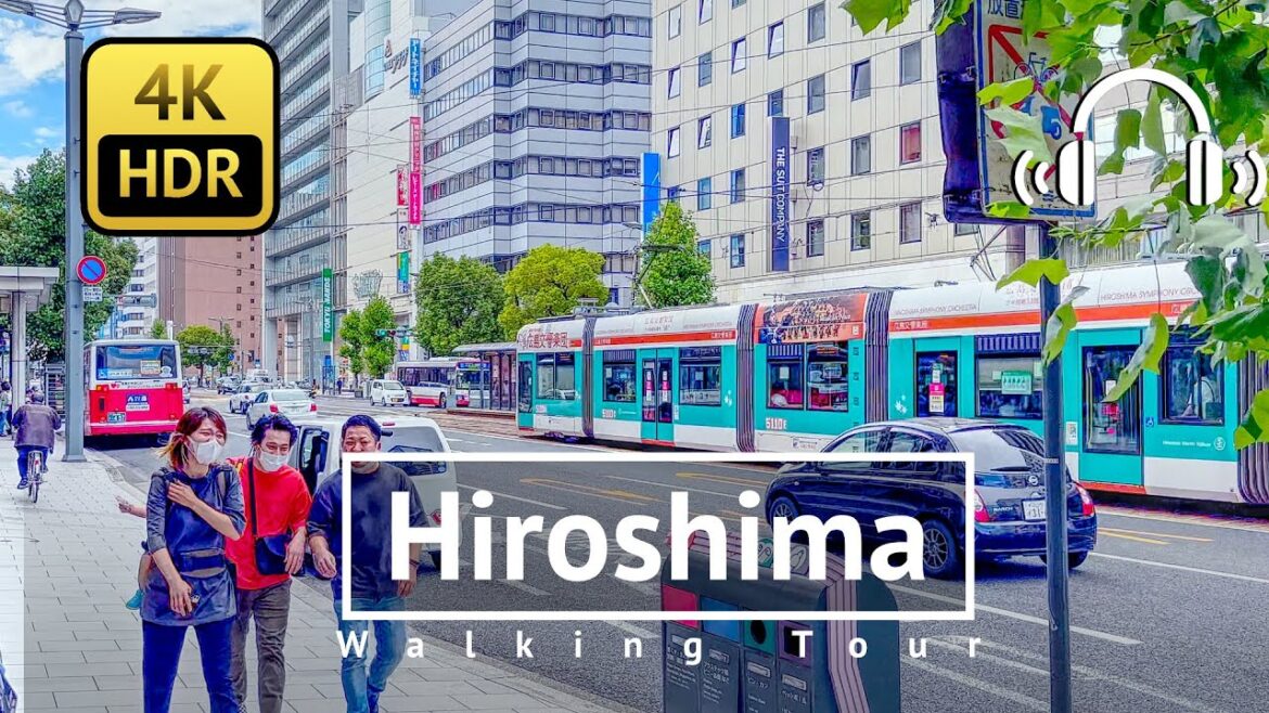 Hiroshima Walking Tour - Hiroshima Japan [4K/HDR/Binaural]