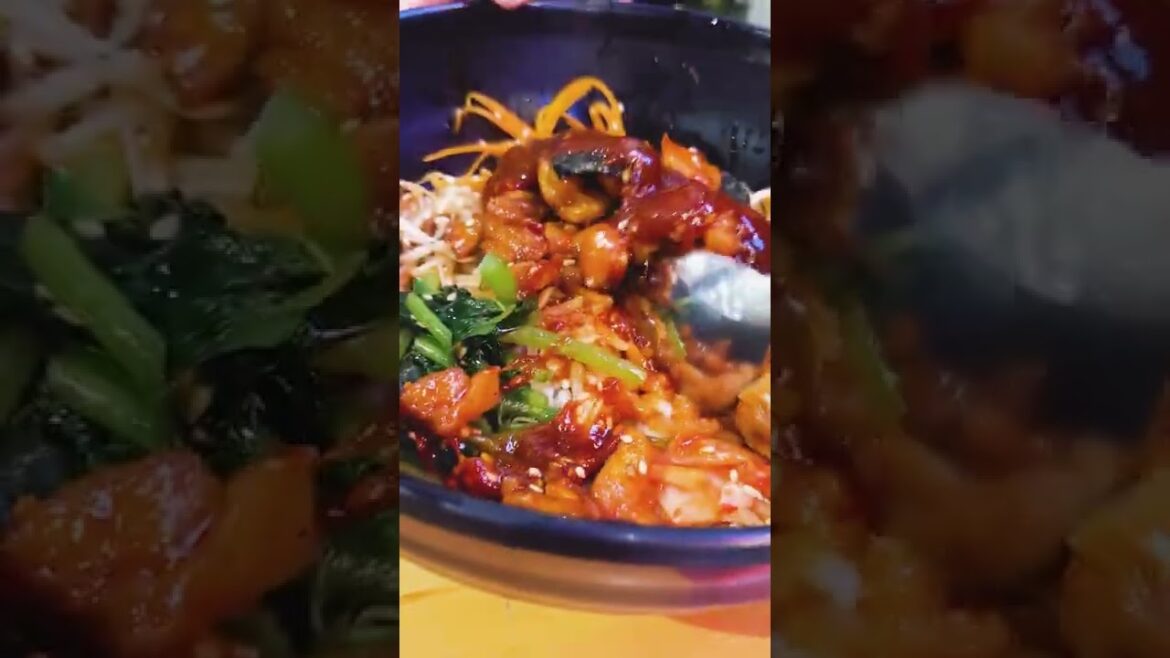 Eating Korean Food at Bon Chon Yangon #shorts