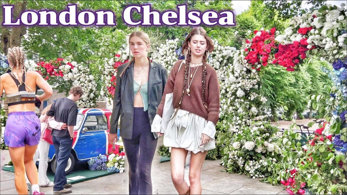 Luxury London Walk, Chelsea in bloom (Part 2), Queen Elizabeth Platinum Jubilee, King's Road. 4K HDR Luxury London Walk, Chelsea in bloom (Part 2), Queen Elizabeth Platinum Jubilee, King's Road. 4K HDR