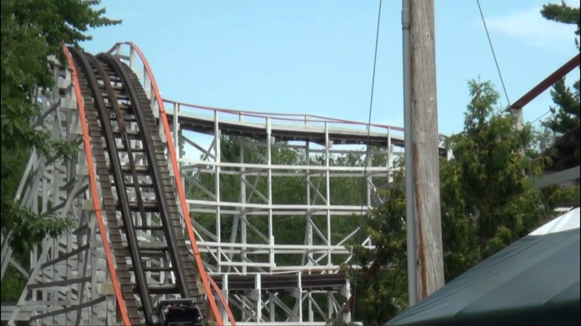 Yankee Cannonball Roller Coaster POV Wooden Woodie Front Seat Canobie Lake Park HD 1080p