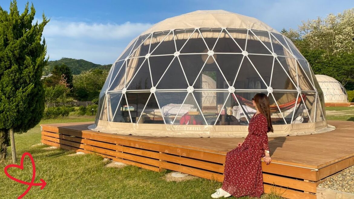 $162/Person!! First Time Luxury Glamping in KYOTO👘 Glamprouge Yuhigaura😴🛌Japan🇯🇵