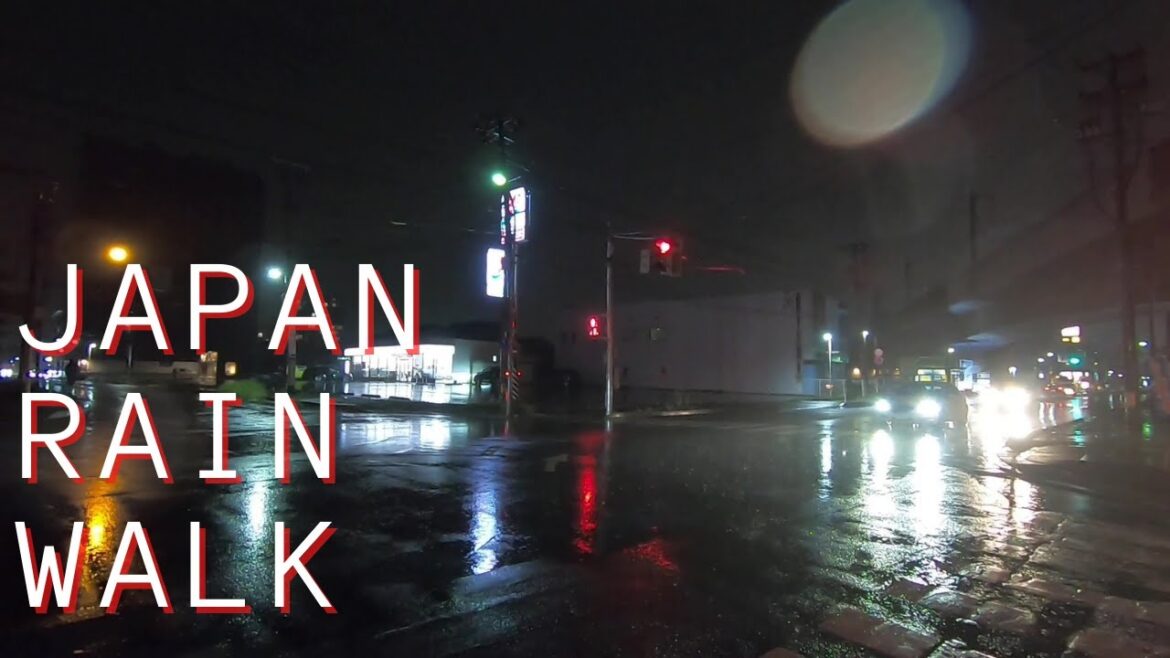 [Heavy Rain Walk]  Walking in the Rain  /Raining in Japan