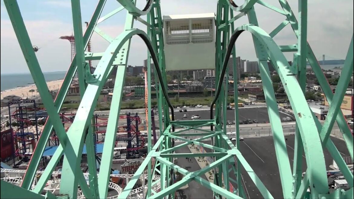 Wonder Wheel Roller Coaster Ferris Wheel POV Deno's Wonder Wheel Park Coney Island New York