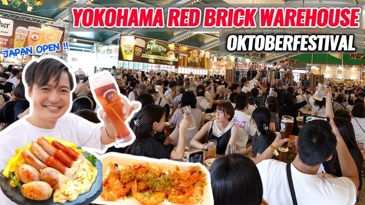 [Japan Travel Vlog] Visting Yokohama for Oktoberfestival, Let's Eat and Drink at Akarenga Ep.368