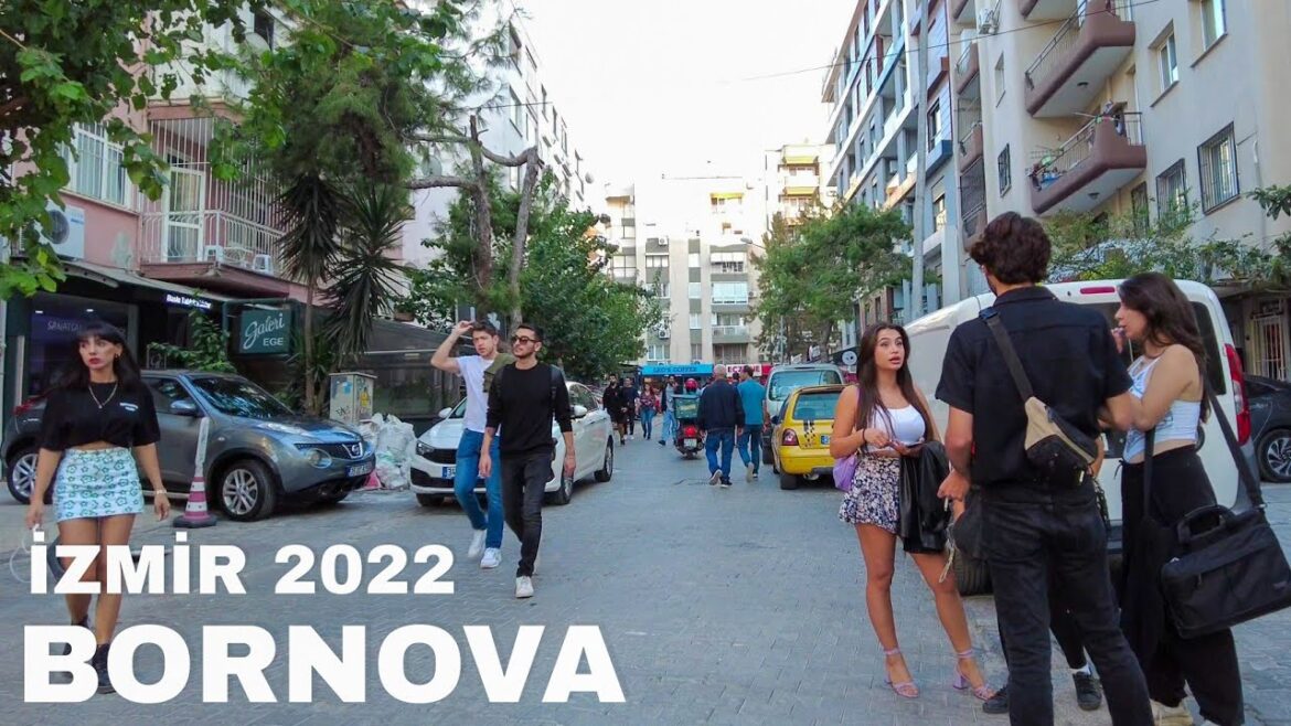 İzmir Bornova 2022 | Walk in the Lively Streets of Bornova, 10 October Walking Tour| Turkey 4K 60fps