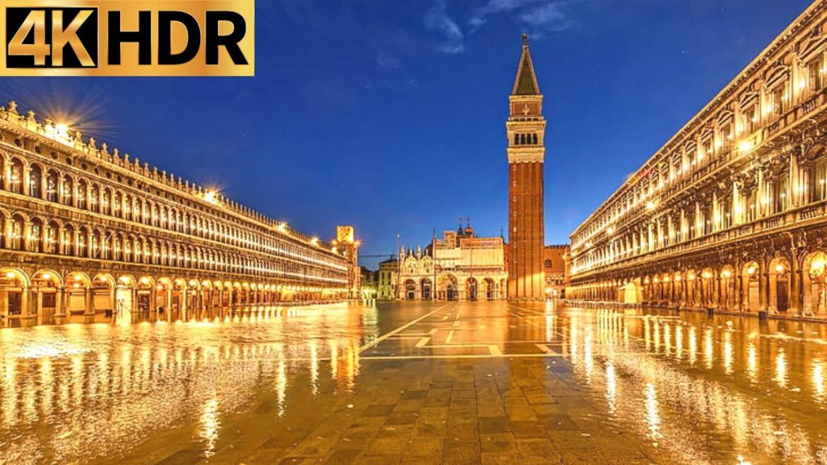Venice Night Walk Tour | St Mark's Square | Rialto Bridge Grand Canal Walking 3am [FULL 4K HD]