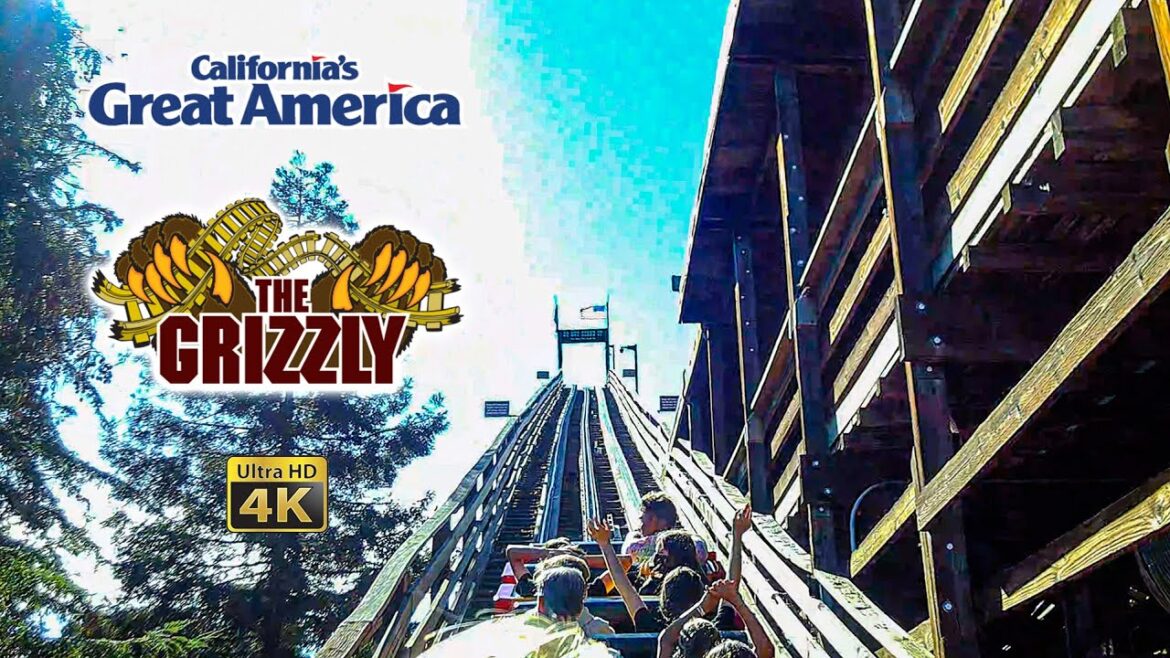 2022 The Grizzly Roller Coaster On Ride 4K POV California's Great America