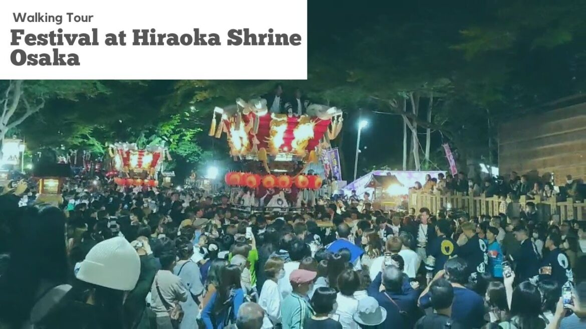 Biggest festival at Hiraoka Shrine, Osaka: Walking tour in Japan