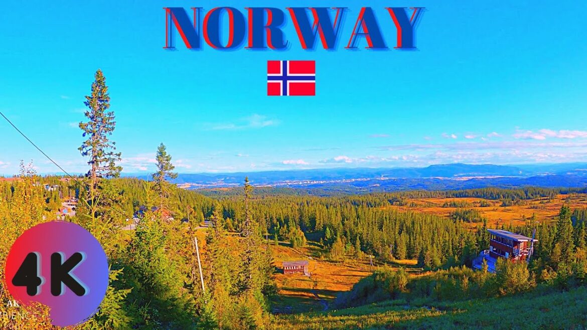 【4K】Walking Tour / Taking A Walk In NORWAY - Trondheim (Skistua) | Hiking Up The Mountain Tour