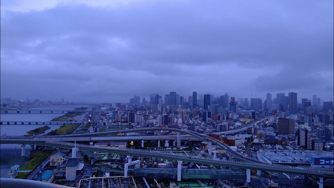 【LIVE】 大阪の街 朝の景色  雨模様　2022/10/10　ライブカメラ配信　morning view＠osaka 　(BGM: lounge music etc..)