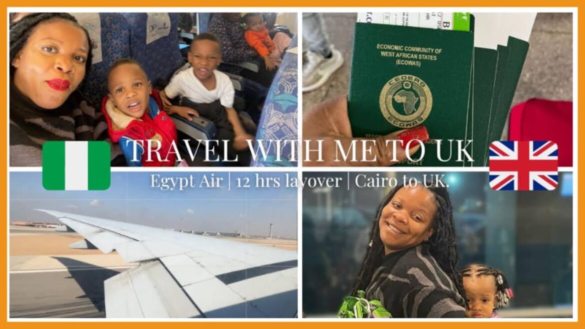 TRAVEL VLOG || MY CHAOTIC TRIP WITH TODDLERS + Moving from NIGERIA 🇳🇬 TO THE UK AS A FAMILY