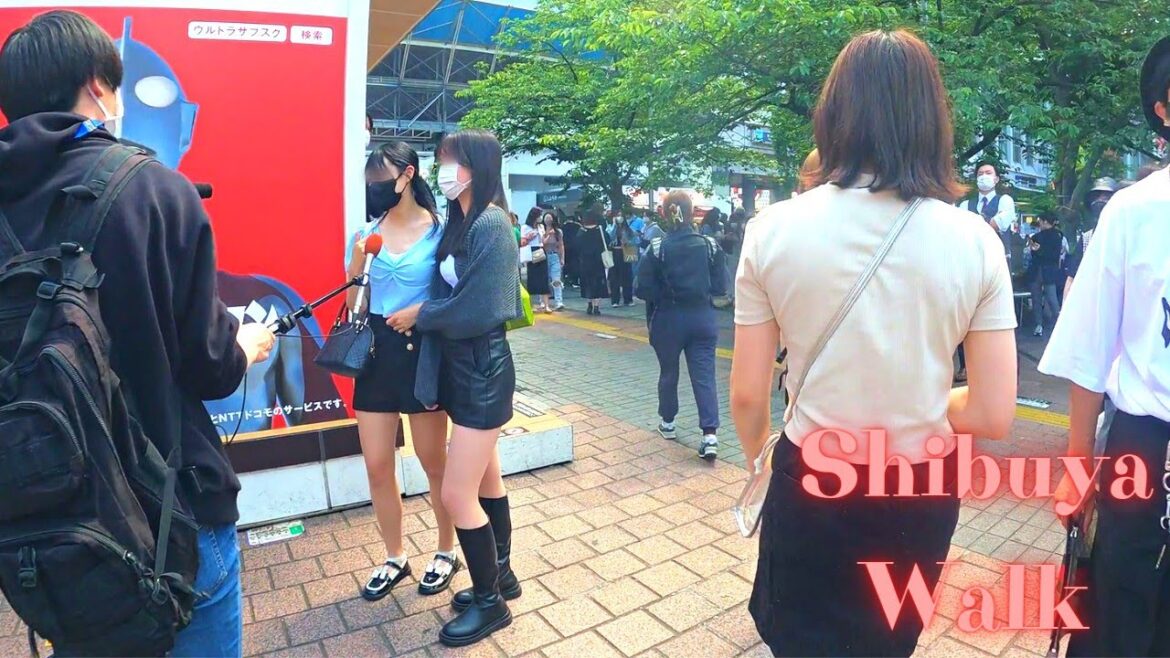 Shibuya Tokyo in Japan walking tour.  Just walk【4K ASMR】5.2022