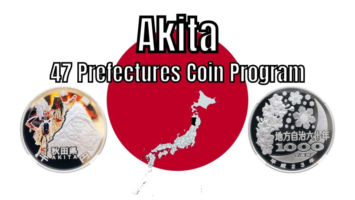 Akita Prefecture – 47 Prefectures Coin Program. 1000 Yen Silver Coin by Japan Mint Akita Prefecture - 47 Prefectures Coin Program. 1000 Yen Silver Coin by Japan Mint