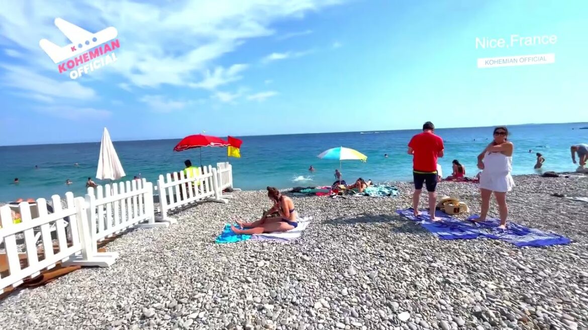 🇫🇷Nice France Beach walk 2022 4K HDR / KOHEMIAN chapter8