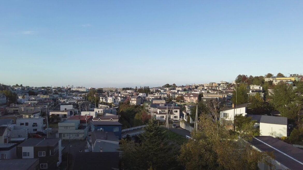 【4K】2022 日本 北海道 札幌 豊平区 西岡 秋の散策【Binaural Audio】