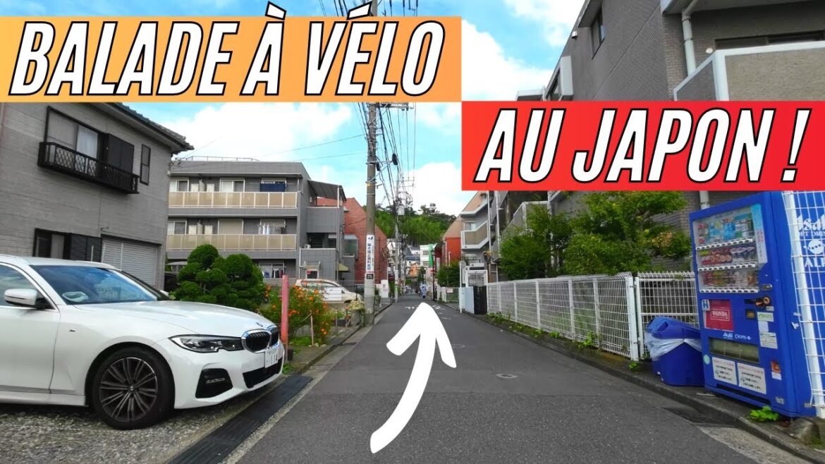 Balade à vélo relaxante dans un quartier résidentiel de YOKOHAMA au JAPON - 4K