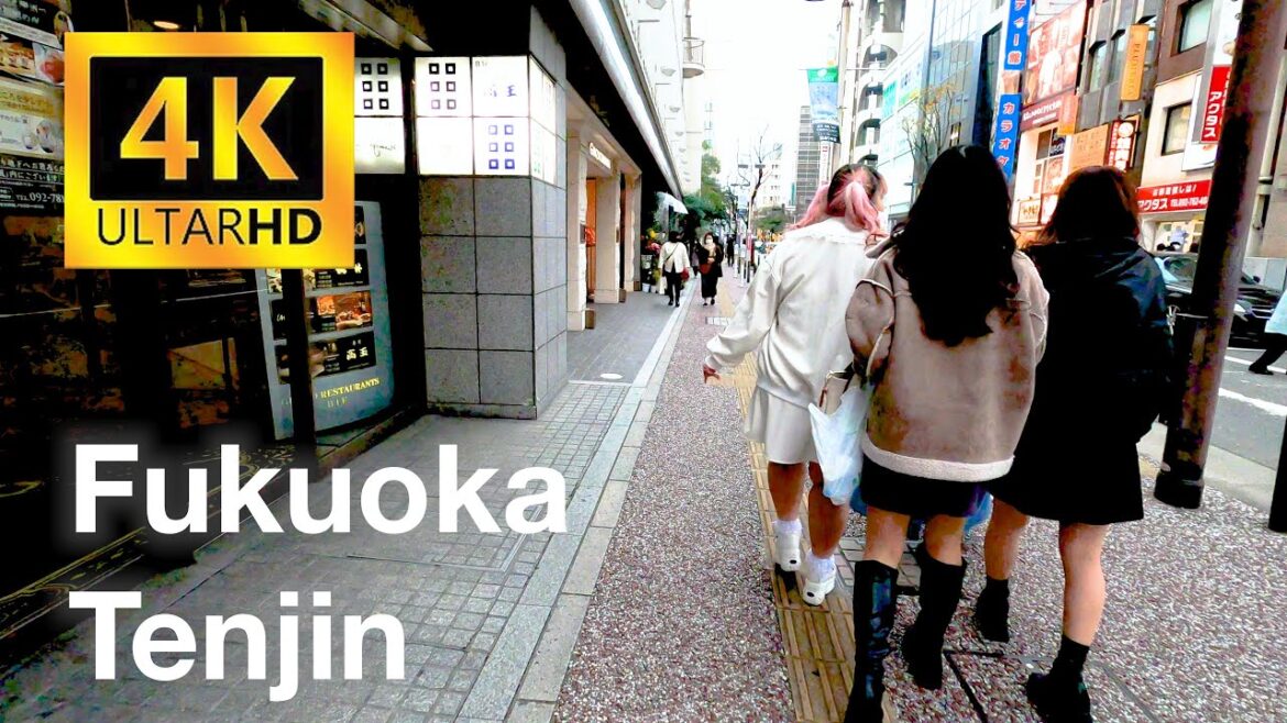 【4K】Walking in Tenjin (天神) Fukuoka. December 2021