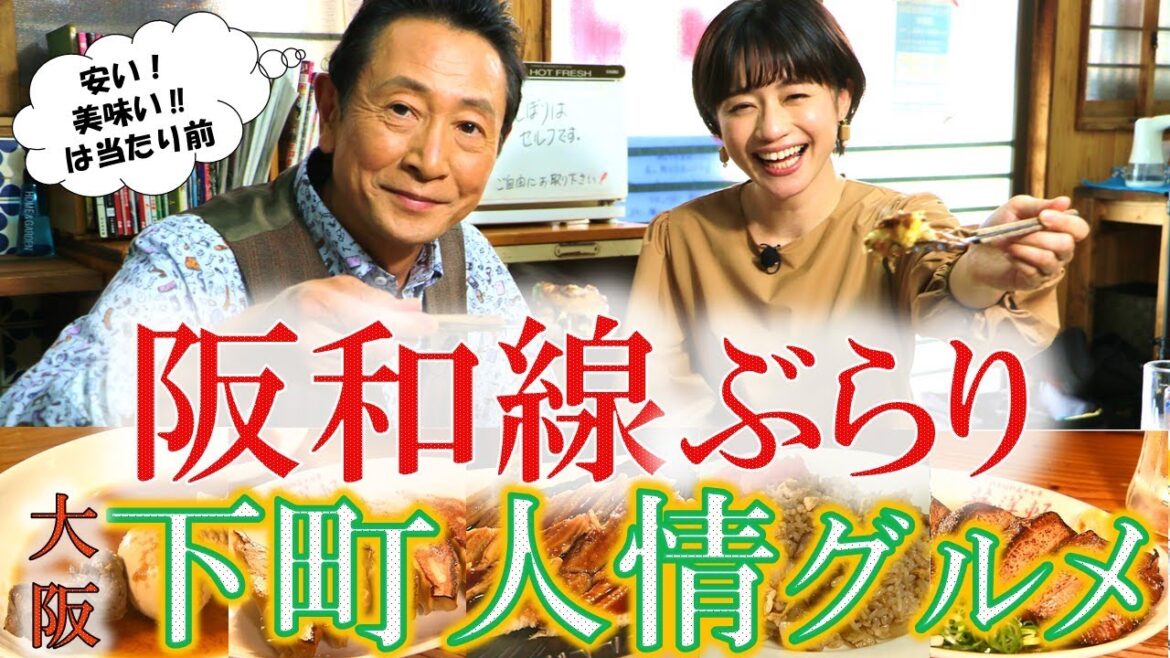 JR阪和線ぶらり「大阪下町人情グルメ」全部いただきます！＃おとな旅あるき旅 #traveljapan #三田村邦彦＃斉藤雪乃 #お好み焼き #阪和線 #天王寺 #美章園 #南田辺 #長居 #チームラボ