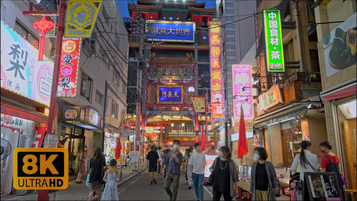 4K 8K 【横浜中華街】China Town in Yokohama on Chinese National Day 2022