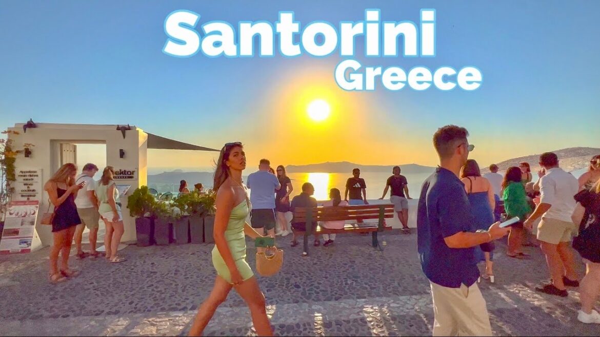 Santorini, Greece 🇬🇷 - Summer 2022 - 4K HDR Walking Tour