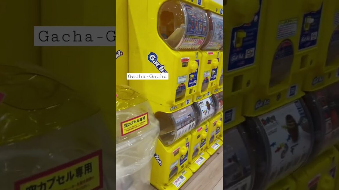 Gacha-Gacha, capsule toy machine in Daimaru department store at Osaka-Umeda, Japan