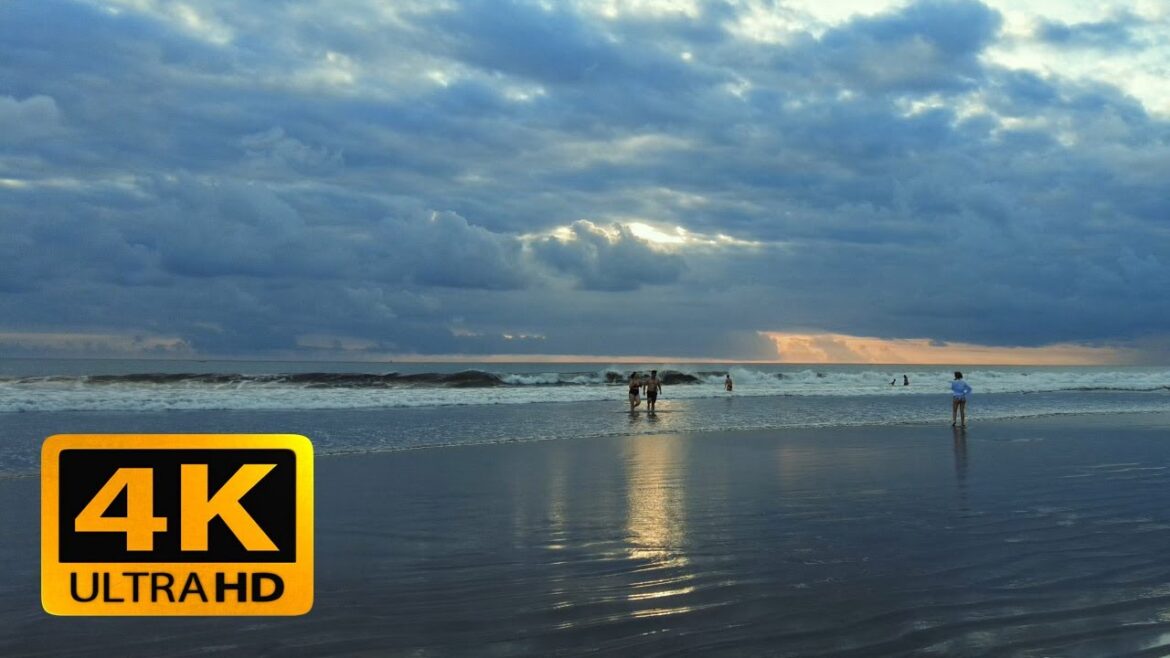 [4K] Kuta Beach Walking Tour Bali, Indonesia - Beach Walks