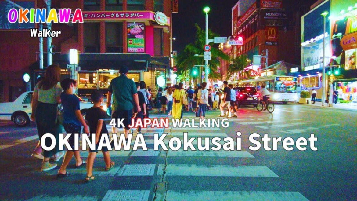 【沖縄旅行】夜の国際通りってどんな感じ！？涼しくなってきた沖縄をバーチャルお散歩！[4K]2022.10 Okinawa Naha Kokusai Street Night Walk