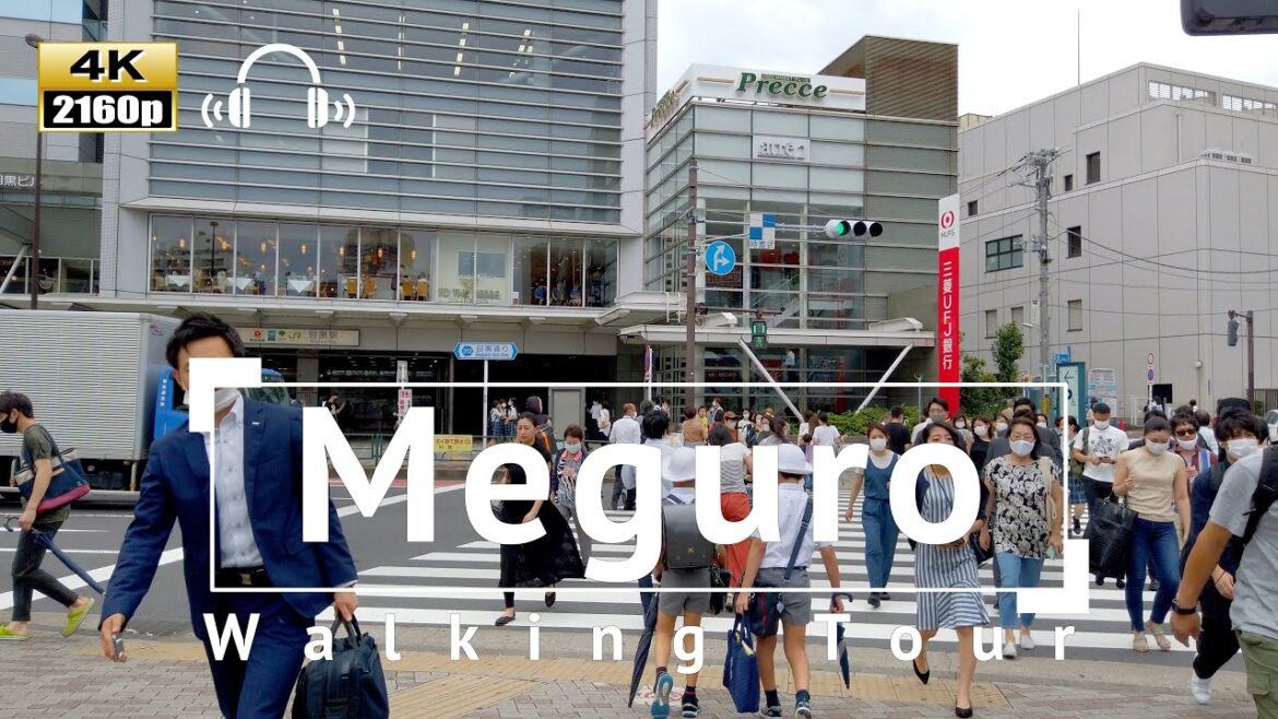 [4K/Binaural Audio] Meguro Walking Tour - Tokyo Japan