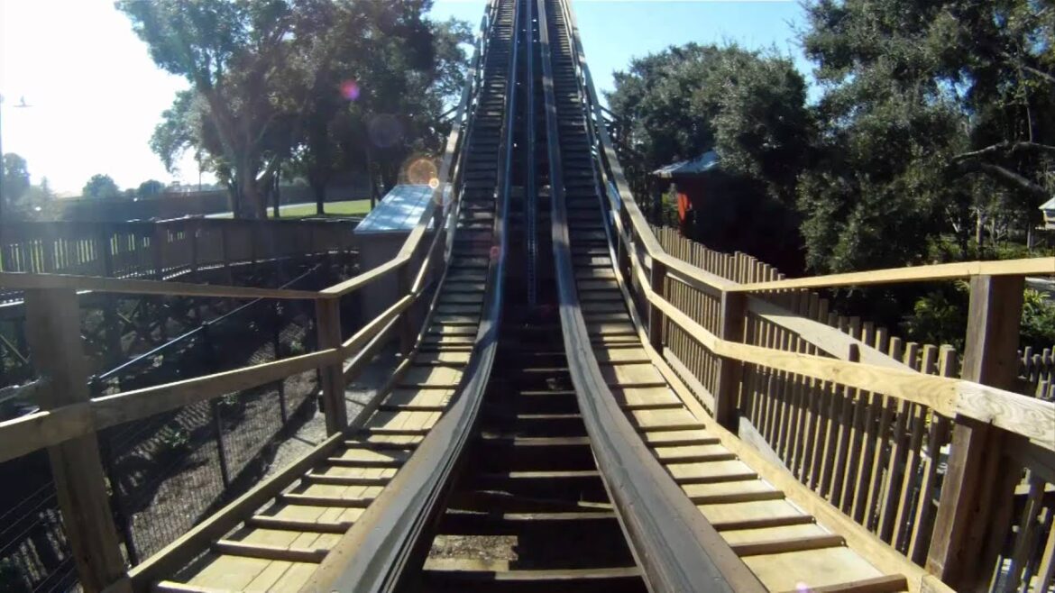 Coastersaurus Wooden Roller Coaster POV Front Seat Legoland Florida On-Ride