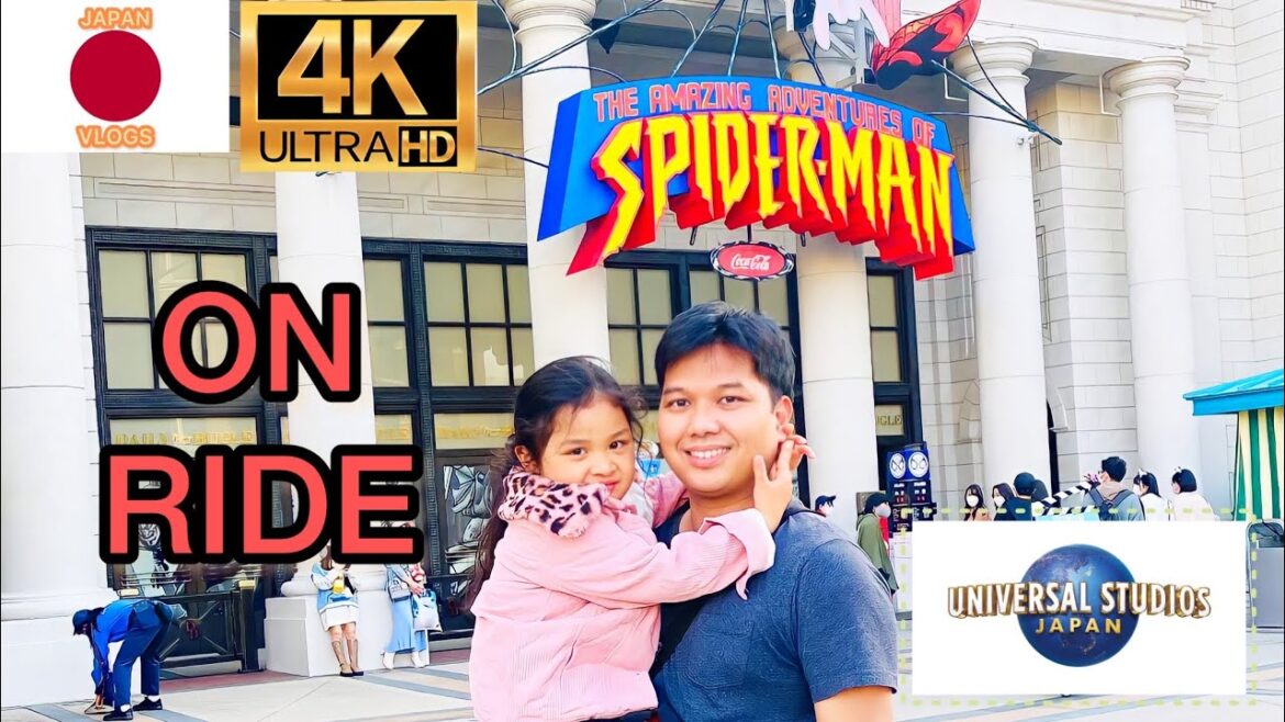 Experience spiderman ride at Universal Studios japan  2022 4k videos walk tour Experience spiderman ride at Universal Studios japan  2022 4k videos walk tour