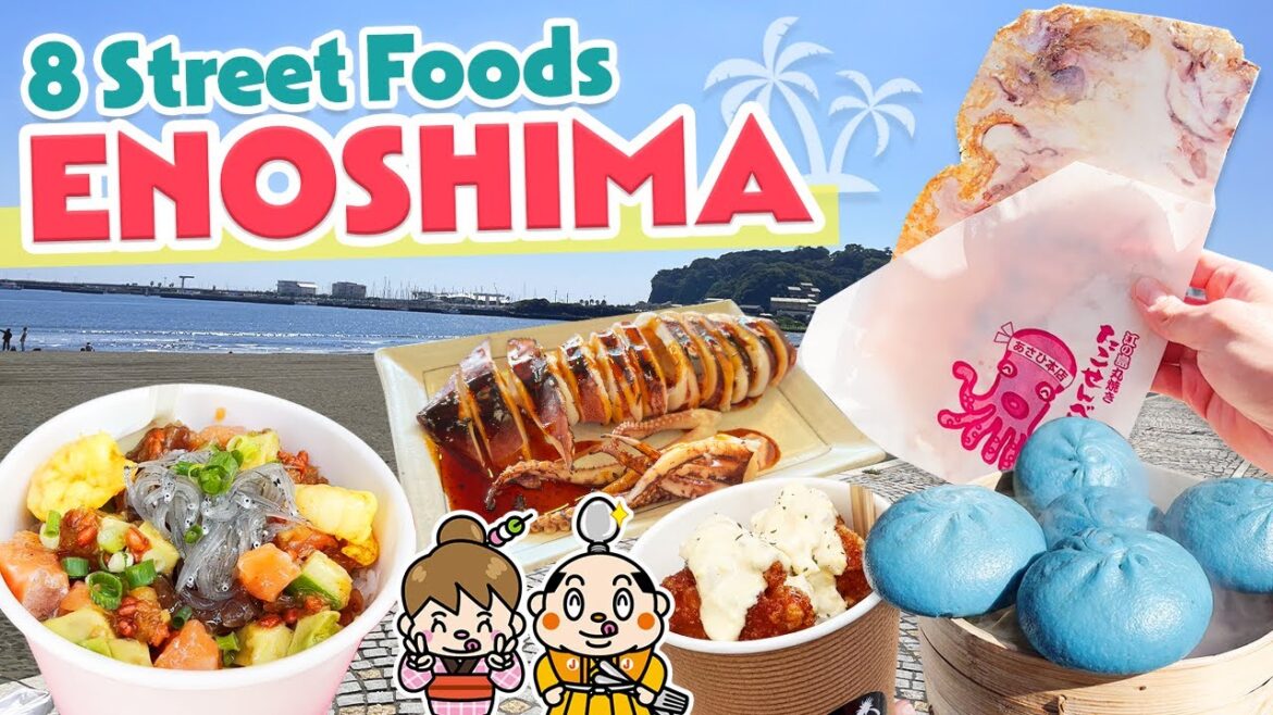 Enoshima Island Street Food Tour / Japan Travel Vlog / Day trip from Tokyo