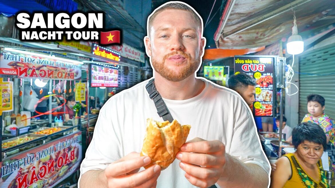 Vietnam Street Food Tour auf einem Nachtmarkt 🇻🇳 - Flower Market Saigon