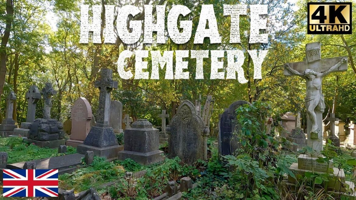 【4K】HIGHGATE CEMETERY WALK | LONDON'S MOST HAUNTED CEMETERY EERIE SPOOKY SOUND EXPERIENCE | PART 1