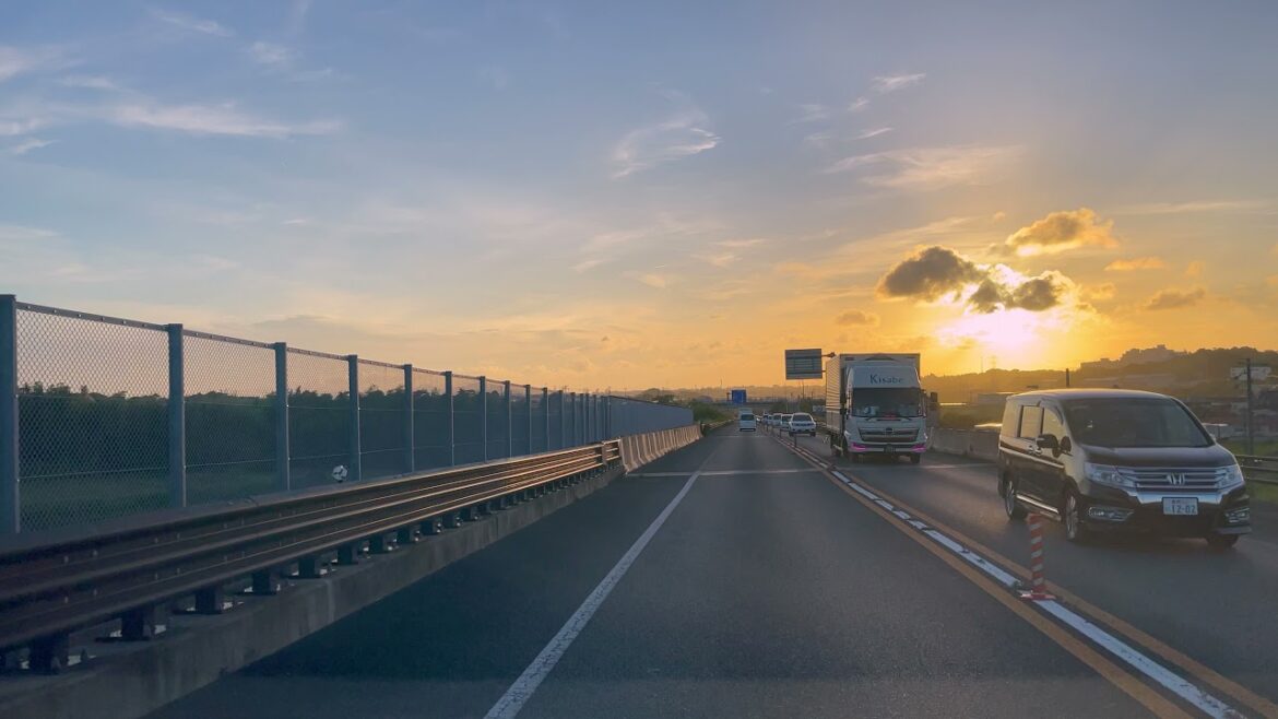 4K RAW Video | Leaving Toyohashi City Driving Along Route 23