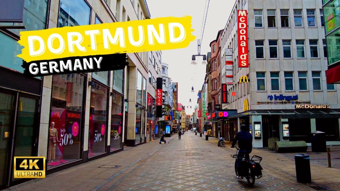 [4K] Dortmund Walking Tour - Germany 🇩🇪 A good morning Walk in the city of Borussia Dortmund Fans