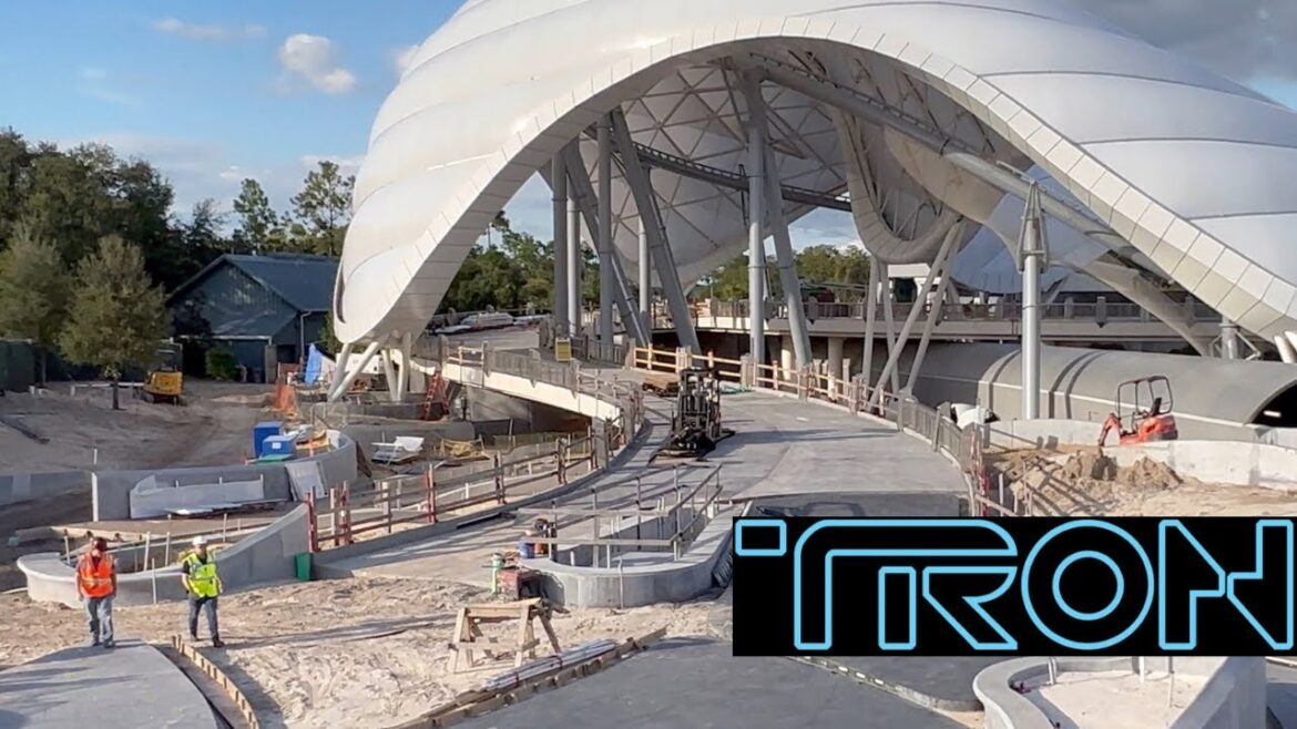 TRON Lightcycle Power Run Construction Update OCTOBER 2022 | Walt Disney World | Railroad #4K TRON Lightcycle Power Run Construction Update OCTOBER 2022 | Walt Disney World | Railroad #4K