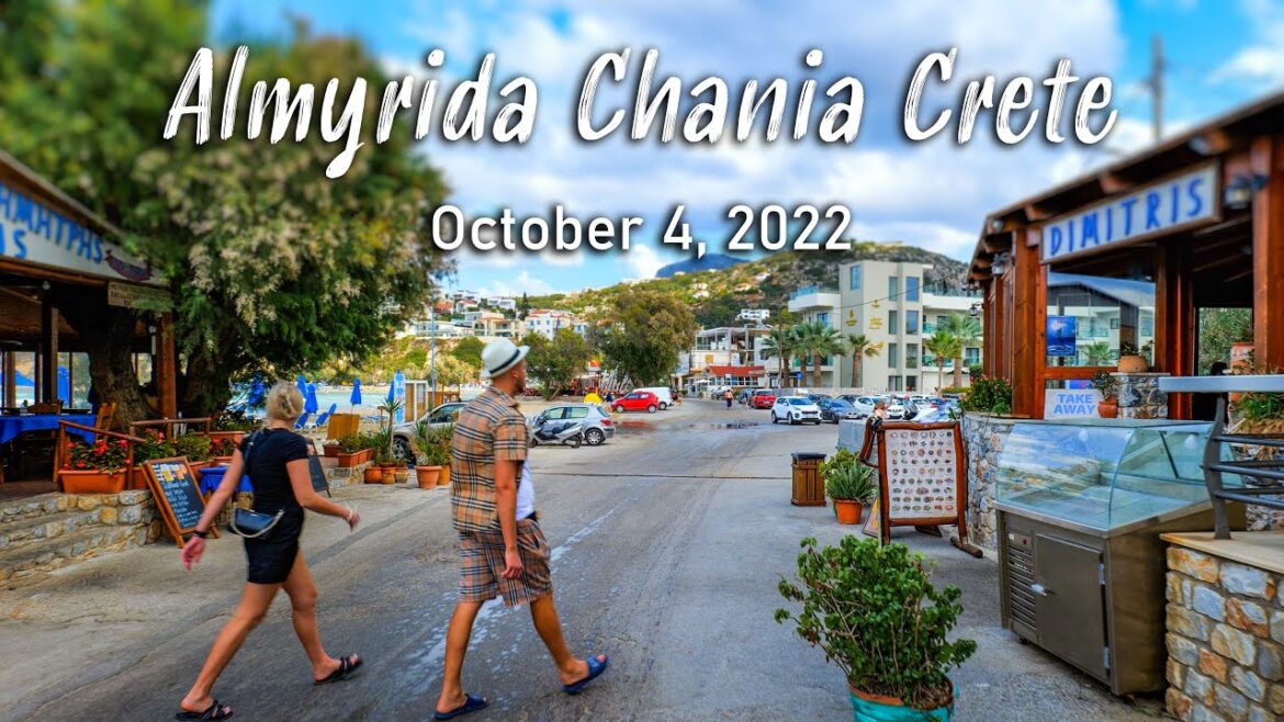 Amyrida Crete, walking tour 4k, Greece 2022