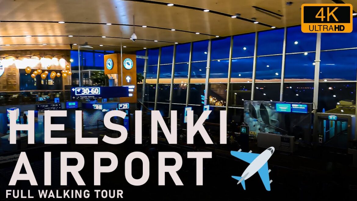 Helsinki Airport, Finland 🇫🇮   -  Full Walking Tour (Departure & Arrival)  [4K]
