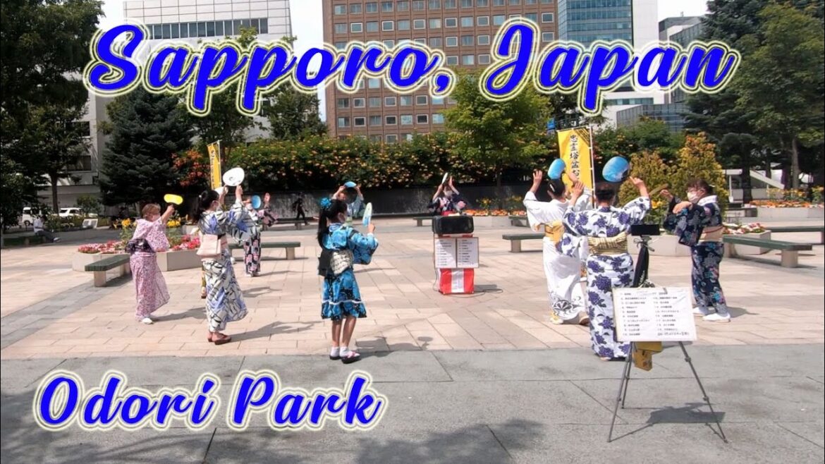 SAPPORO! Walking in Hokkaido, Japan. Walk at Odori Park in Sapporo. OERANGE ua