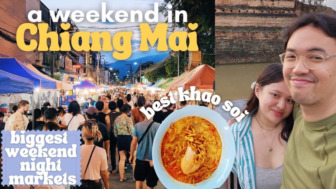 Chiang Mai Travel Vlog 🇹🇭 First Impressions + Best Weekend Night Markets (Thailand 2022)