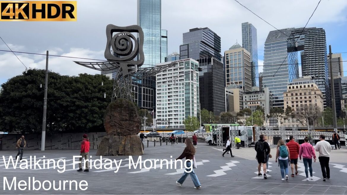 Walking Friday Morning | Yarra River Bank | Melbourne Australia | 4K HDR