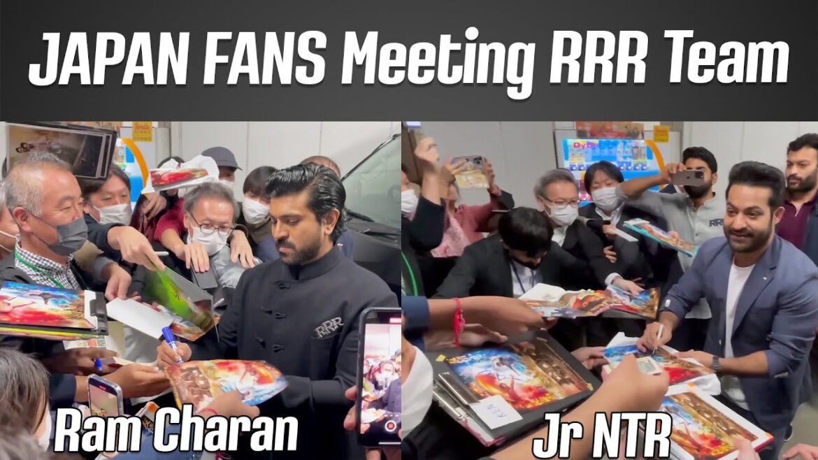 Excited Japanese Fans meeting Ram Charan and Jr NTR after RRR Premier show in Tokyo | RRR in Japan