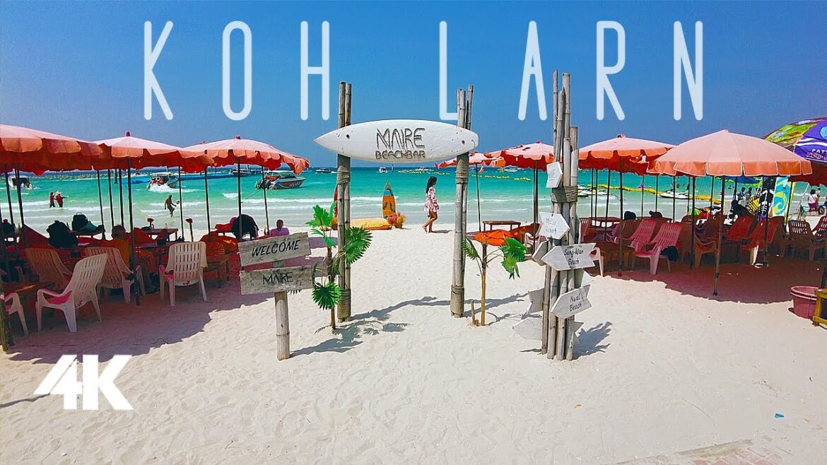 [4K] Walk on Koh Larn island in Thailand Pattaya 2022